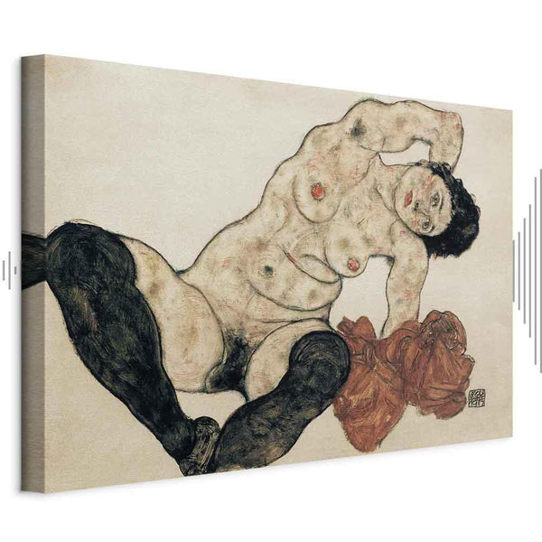 Quadro - Egon Schiele – Liegender Akt mit gelbem Handtuch