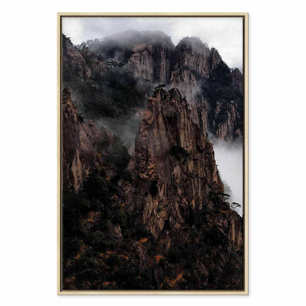 Quadro - Heart of Mountain Landscape (1-part) - Clouds Amid Rocks
