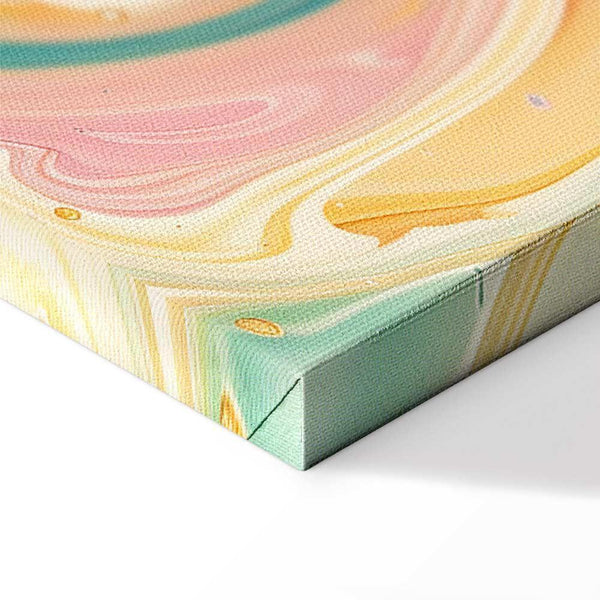 Quadro - Colorful Chaos - Dynamic Shapes in Shades of Pink Yellow and Blue