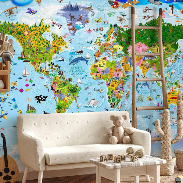 Carta da parati - World Map for Kids