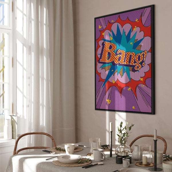 Quadro - Comic Street Art (1-part) - Colorful Text on Vibrant Background