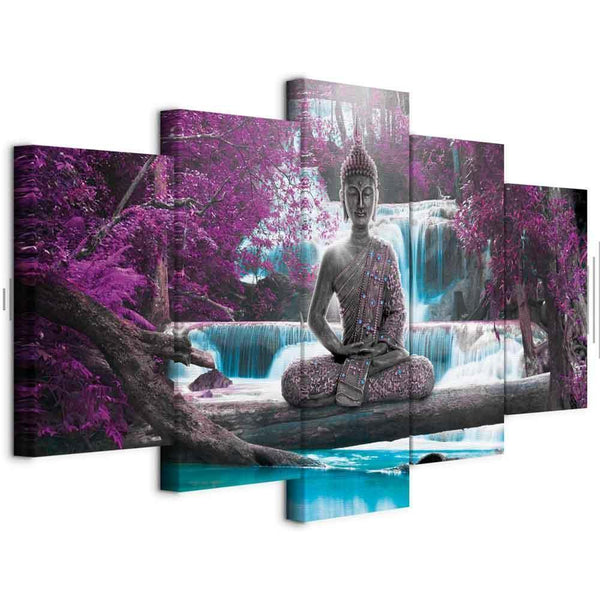 Quadro - Waterfall and Buddha