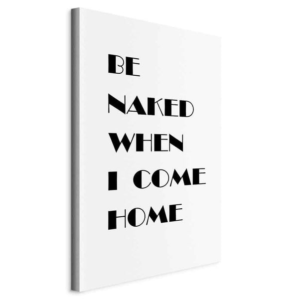 Quadro - Homecoming (1-part) - Black and White English Inscriptions