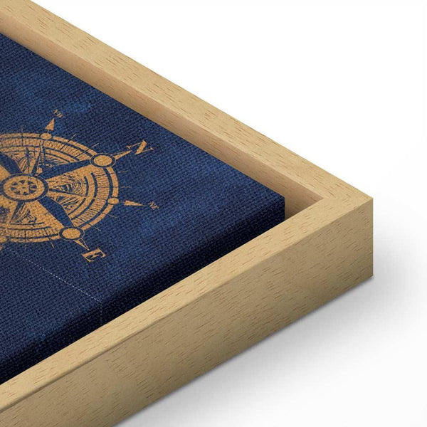 Quadro - World Map: The Dark Blue Depths