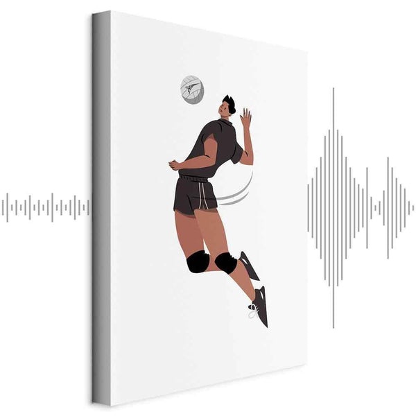 Quadro - Volleyball Player on a White Background - Illustration