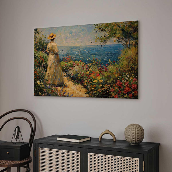 Quadro - Nostalgic impression - a pensive woman contemplating