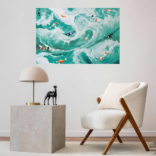 Poster - Fish and Waves