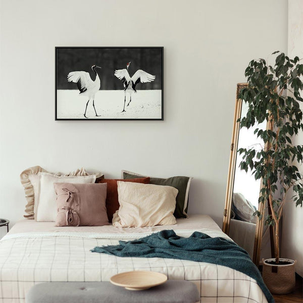 Quadro - Dancing Cranes (1 Part) Wide