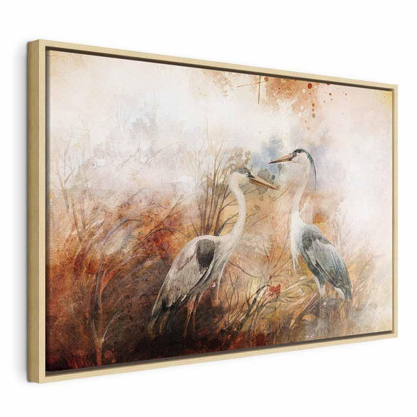 Quadro - Herons on the Hunt (1 Part) Wide
