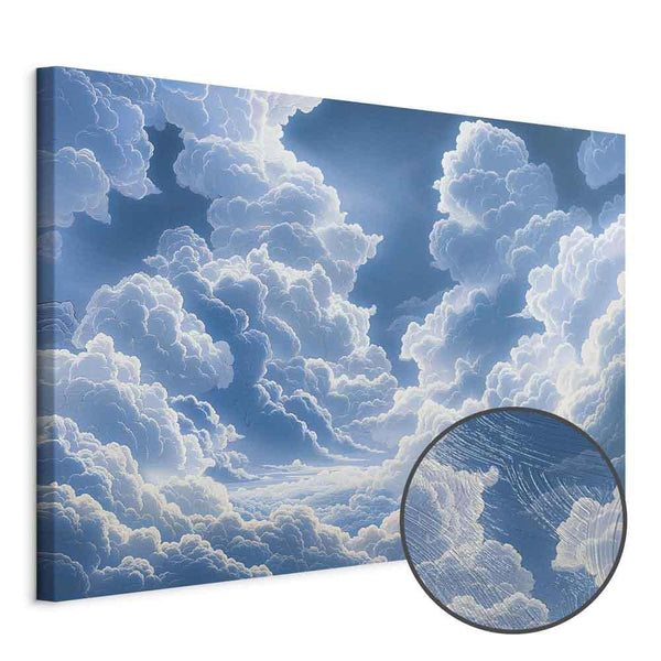 Quadro - Blue Sky Breaking Through White Fluffy Clouds