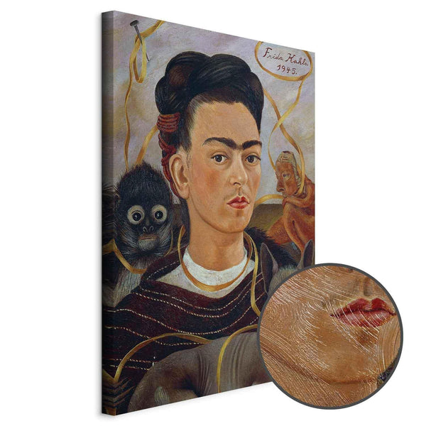 Quadro - Frida Kahlo – Self-Portrait with Changuito