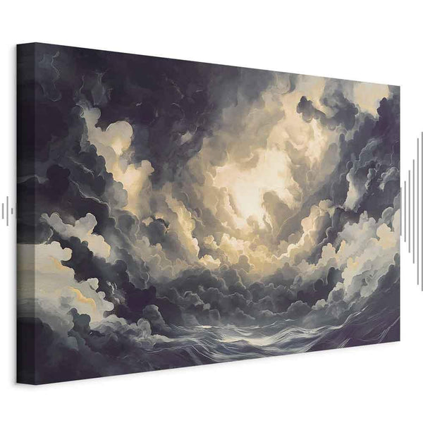 Quadro - Epic Light Play: The Sun Battling for Dominance Over the Clouds