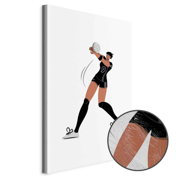 Quadro - Female Volleyball Player Illustration