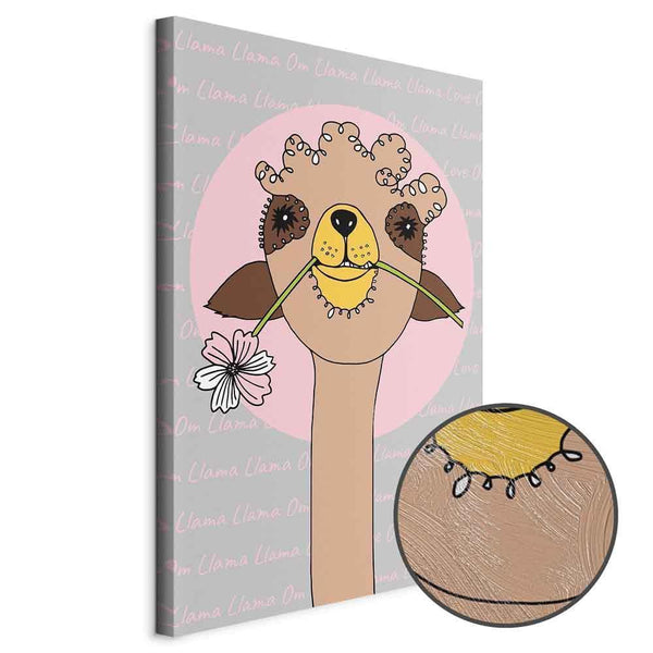 Quadro - Happy Llama (1 Part) Vertical