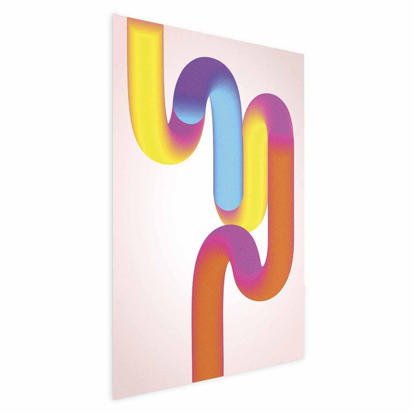 Poster - Rainbow Tubes - abstract illustration with colorful gradients