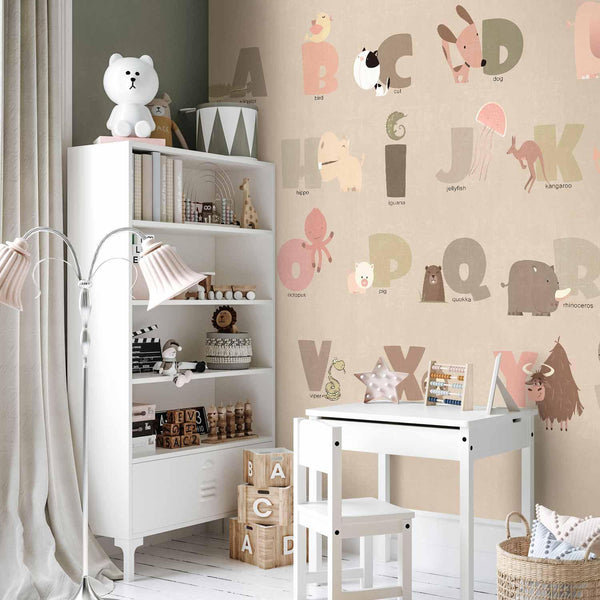 Carta da parati - A Beige Alphabet
