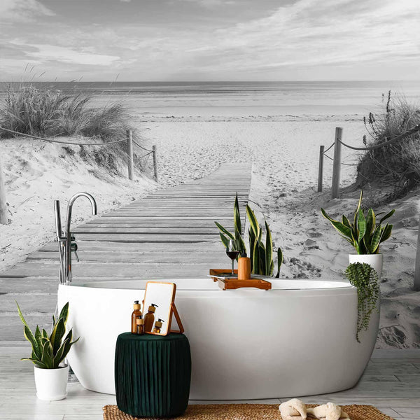 Carta da parati - On the beach - black and white