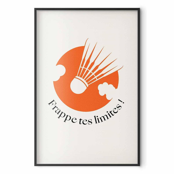 Poster - Shuttlecock Against the Orange Sun
