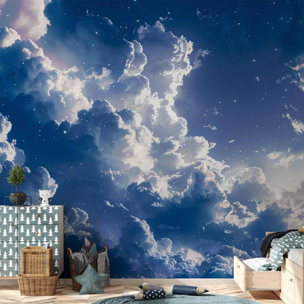 Carta da parati - Starry Clouds and Delicate Light Over a Corner of the Sky