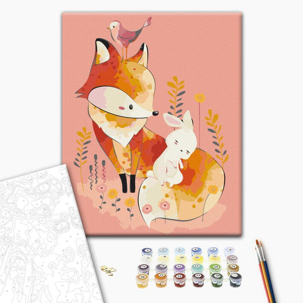Quadro fai da te - Fox and Rabbit