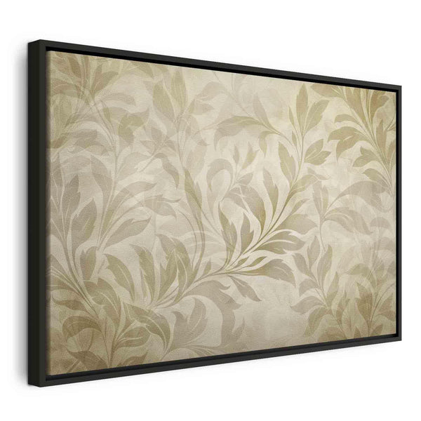 Quadro - Botanical Motif with Leaves and Vines in Sand Colors