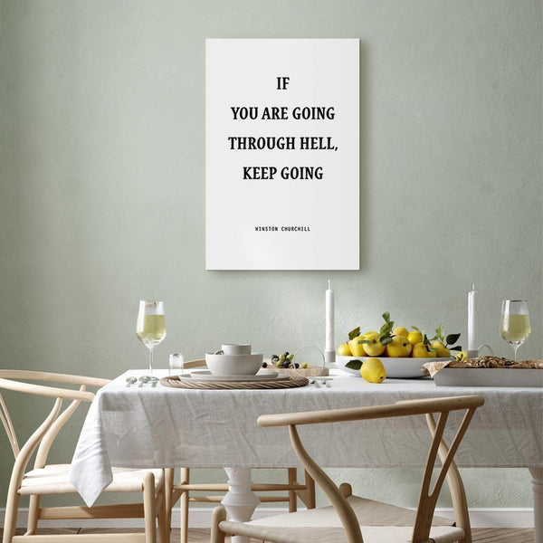 Quadro - Power of Words (1-part) - Winston Churchill's Motivational Quote