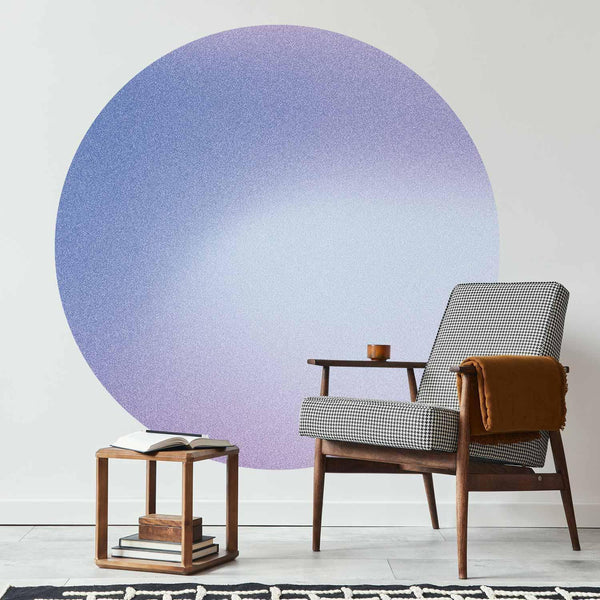 Carta da parati rotonda - Heather mist – delicate gradient consisting of many shades of purple