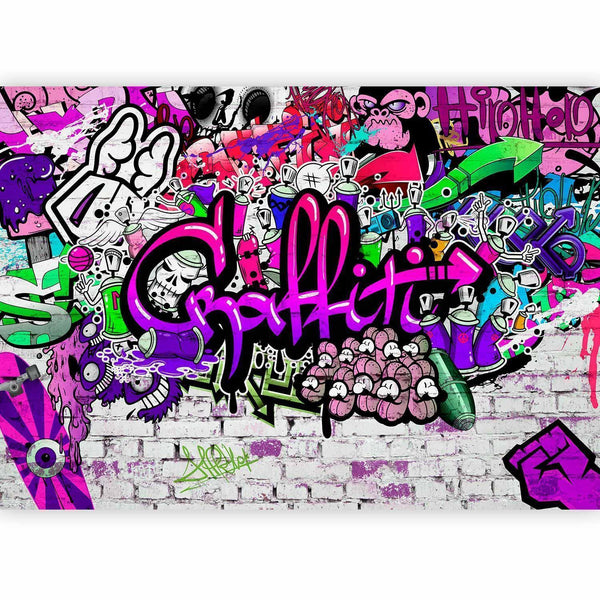 Carta da parati - Purple Graffiti