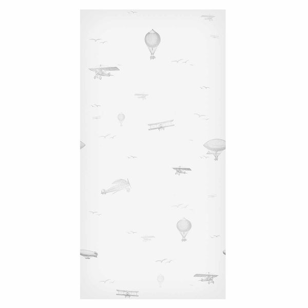 Tappezzeria murale - Drawing - Airplanes - balloons - and airships against a sky full of birds