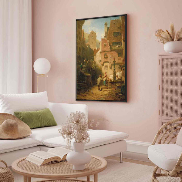 Quadro - Carl Spitzweg – Well-Wisher Presenting Flowers