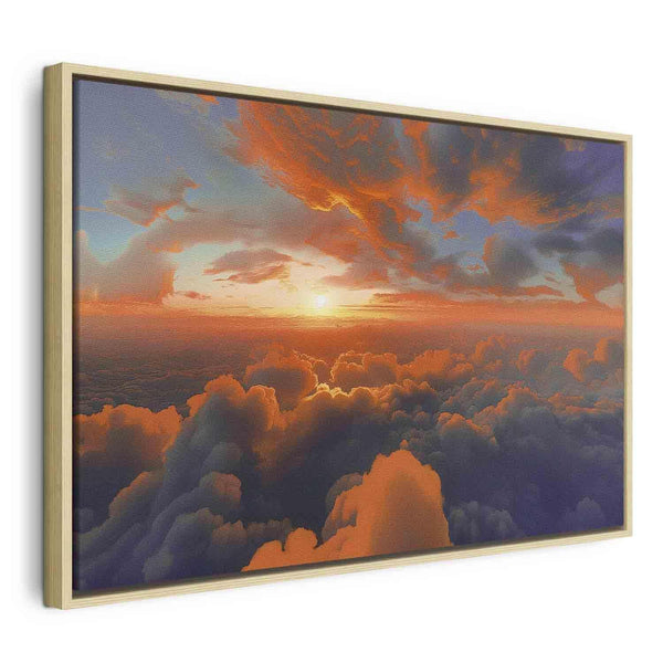 Quadro - When Dawn Tickles the Clouds: A Spectacle of Colors on the Morning Sky