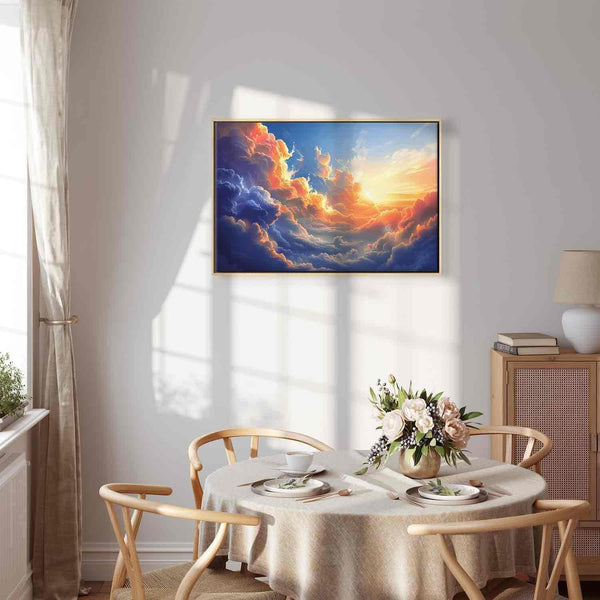 Quadro - Sunset Over a Cloudy Sea: A Wonderful Symphony of Colors