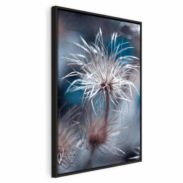 Quadro - Plant in Blues (1 Part) Vertical