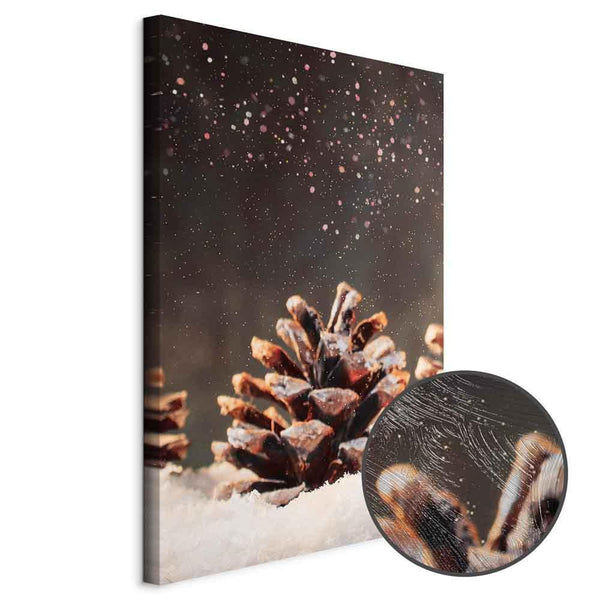 Quadro - Winter Pine Cone (1 Part) Vertical