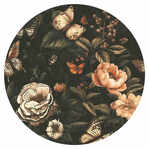 Carta da parati rotonda - Rustic garden