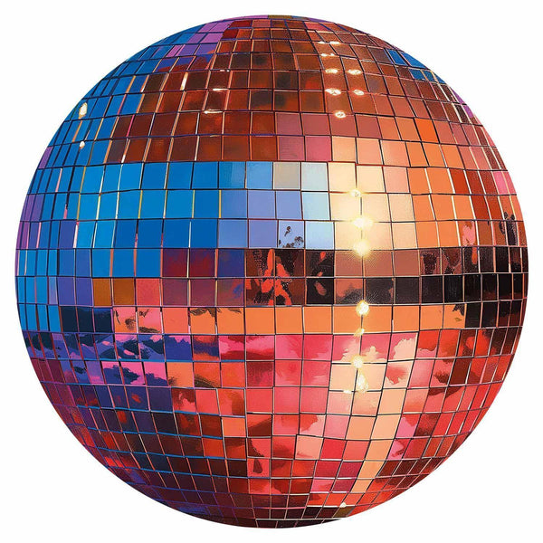 Carta da parati rotonda - Old gold disco ball