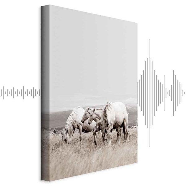 Quadro - White Horses (1 Part) Vertical
