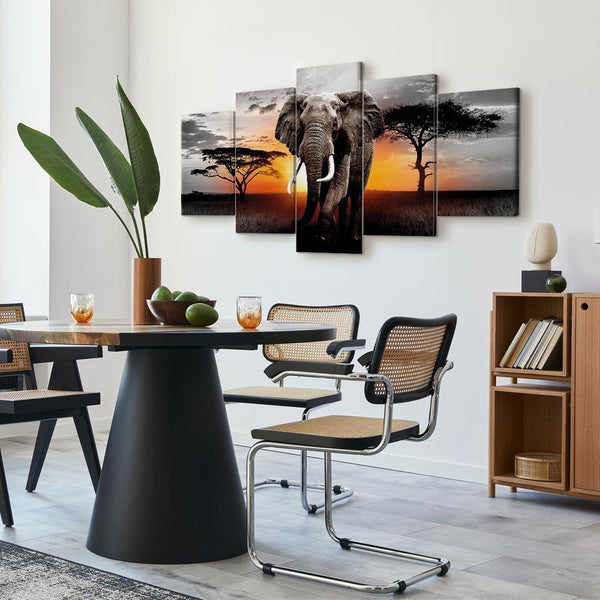 Quadro - Elephant at Sunset