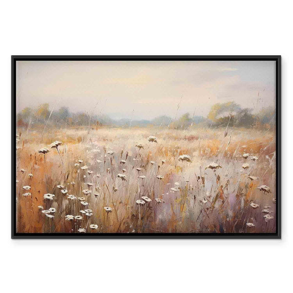 Quadro - Impressionist meadow – field landscape in a pastel colour palette