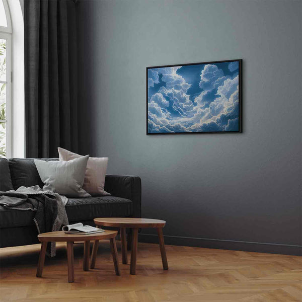 Quadro - Blue Sky Breaking Through White Fluffy Clouds