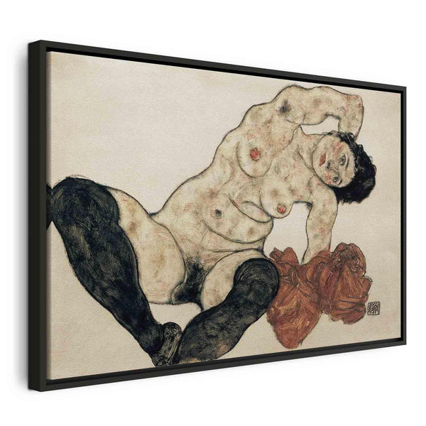 Quadro - Egon Schiele – Liegender Akt mit gelbem Handtuch