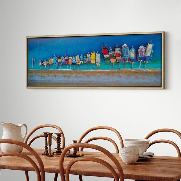 Quadro - Colourful Boats (1 Part) Narrow