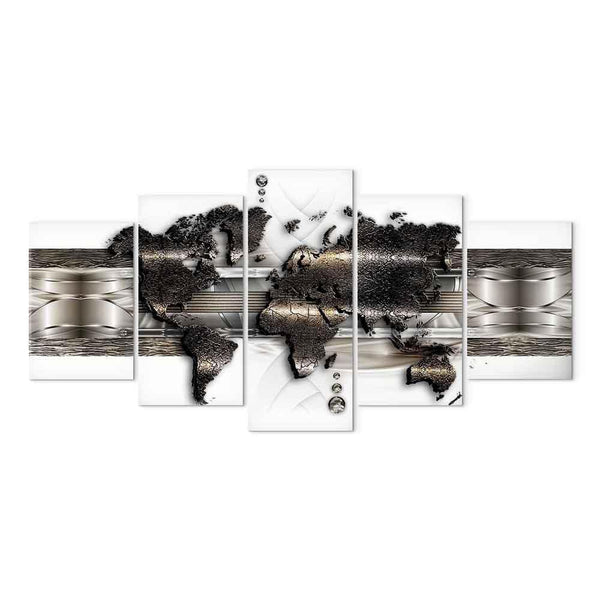 Quadro - Metal World Map II