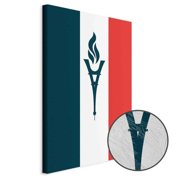 Quadro - Torch Against the Backdrop of the French Flag