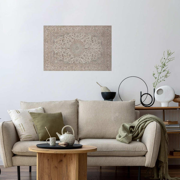 Poster - Sand Carpet - Worn Persian Rug with Rich Ornamental Motifs