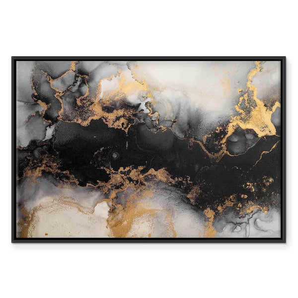 Quadro - Golden explosions – abstract pattern inspired by marble