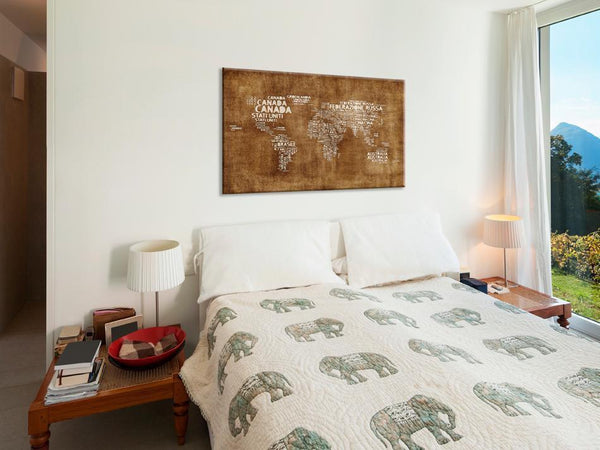 Quadro di sughero - The Lost Map [Cork Map - Italian Text]