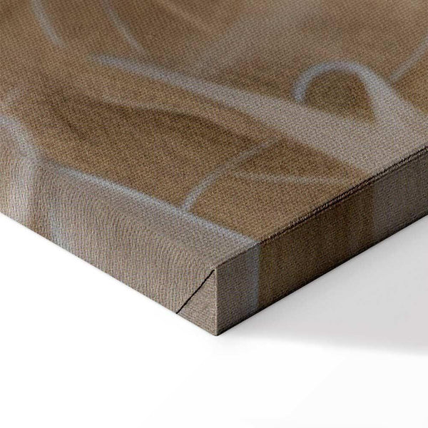 Quadro - Floral Ornaments Carved in Delicate Sepia and Brown Shades