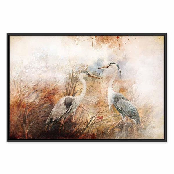 Quadro - Herons on the Hunt (1 Part) Wide