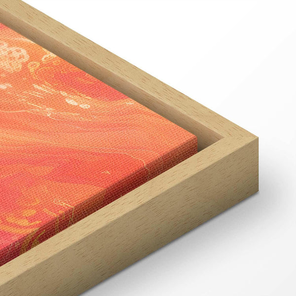Quadro - Fiery Colors - Dynamic Shapes in Colors of Fire and Pink